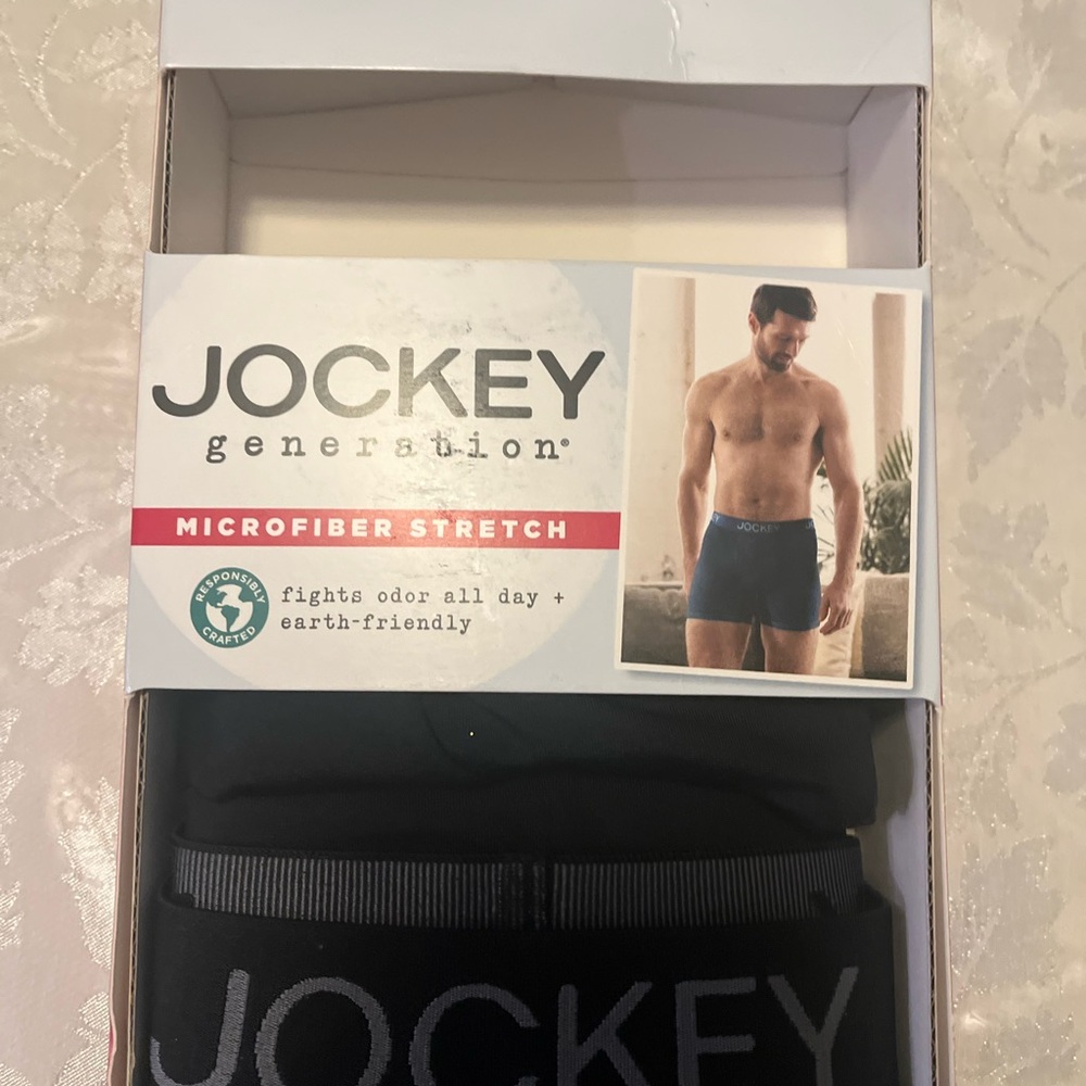 Jockey Men’s Boxer Brief Black size S New set of 2